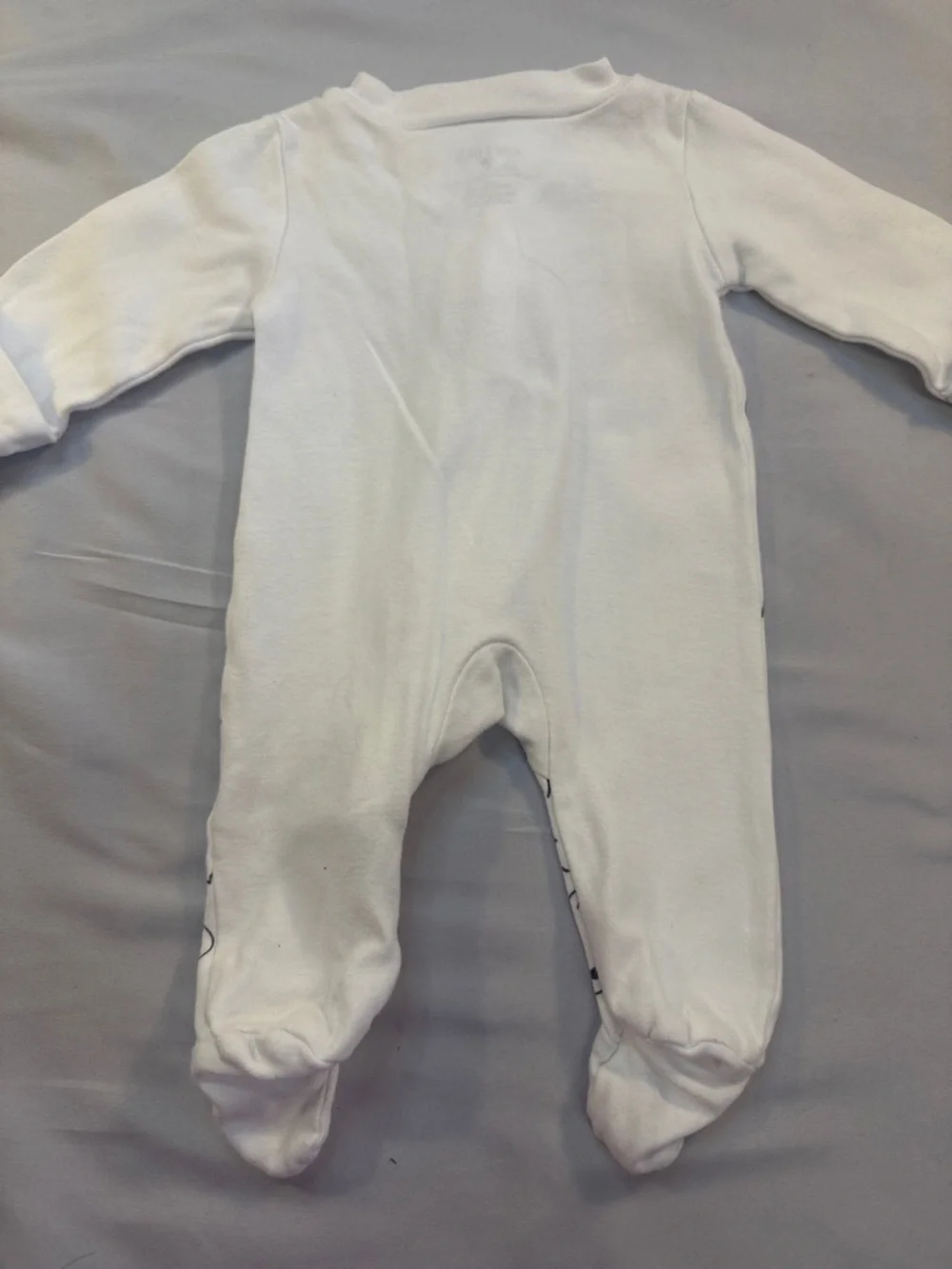 Carter's White Bear Print Footed One-Piece - Picture 5 of 5